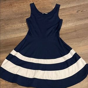 Charlotte Russe Navy & White Striped Dress